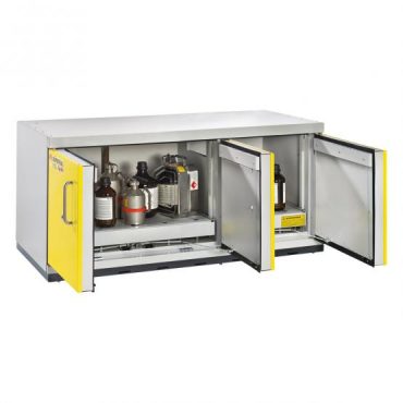 UTS XLT under bench safety cabinet with shelves